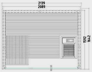 Elementsauna Panorama Small Massblatt